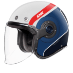 Retro Jet Rebel White & Blue Helmet