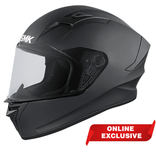 Stellar Solid Matt Black Helmet