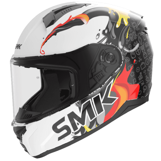 Casco Moto Smk 5 En 1 Hybrid Evo Classic C/ Pinlock Color Gris Diseño Solid  Tamaño