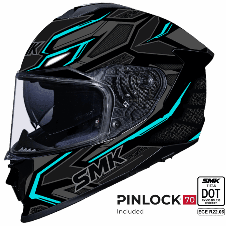 SMK Titan Fibreglass Panther Full Face Motorcycle Helmet | SMK Helmets